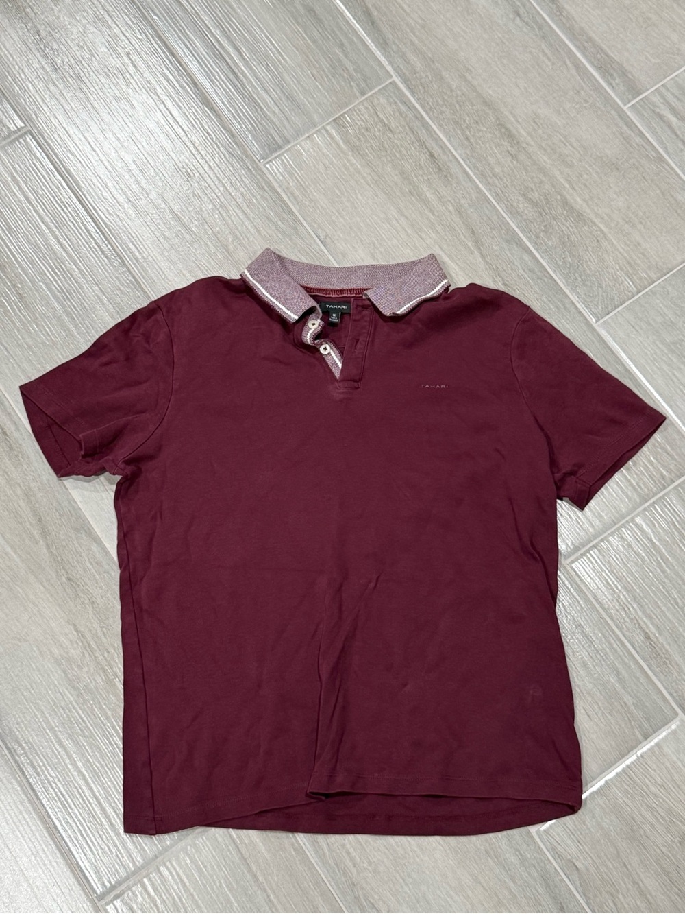 Men's Tahari Burgundy Polo Shirt